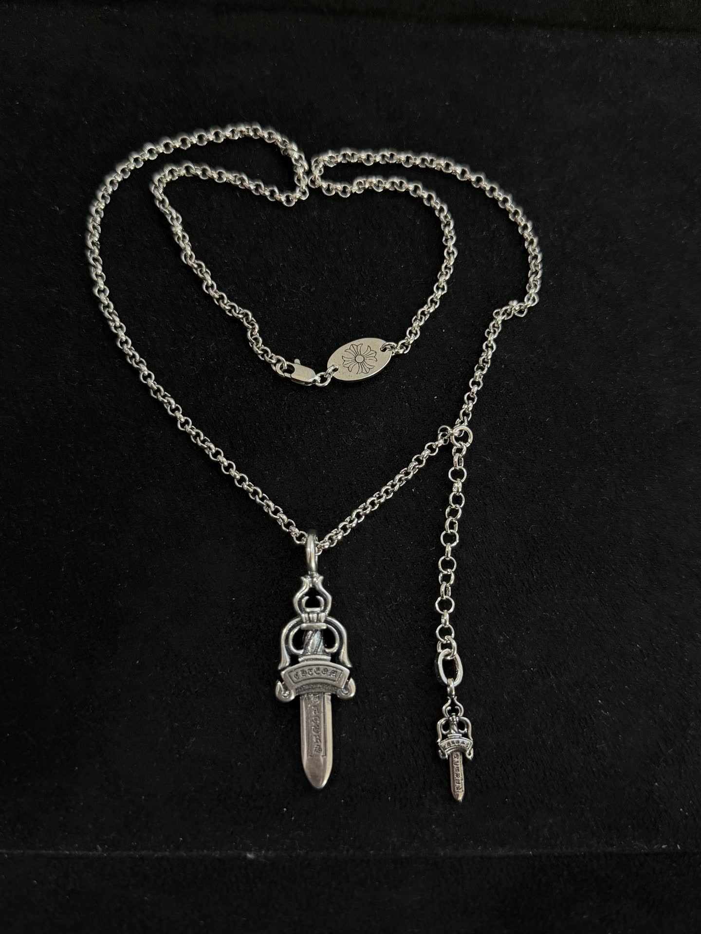 Chrome Hearts Silver Sword Pendant Necklace